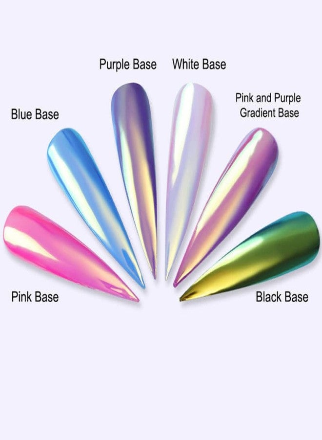 Bellecrey 1Box Holographic Nail Powder Mermaid Nail Glitter Powder Pearl Shell Shimmer Powder Glimmer Dust Pretty Shimmer Laser Glitters Nail Art Decorations Champaign Gold Holographic Nail Flakes Rainbow - Image 2